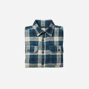 flannel blue folded