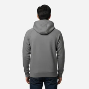 hoodie gray light model back