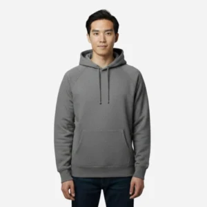hoodie gray light model front