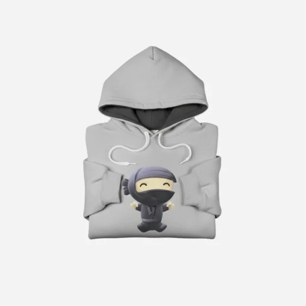 hoodie ninja gray folded