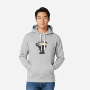 hoodie ninja gray model front