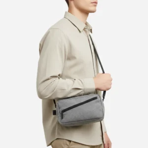 pouch bag canvas model side