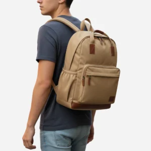 rangsel bag canvas light brown model back