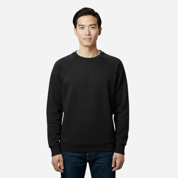 sweatshirt solid color front black