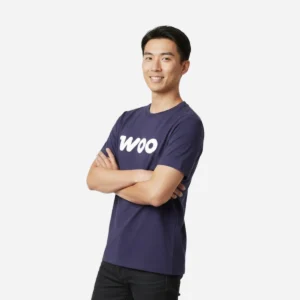 t shirt casual woo logo front free style
