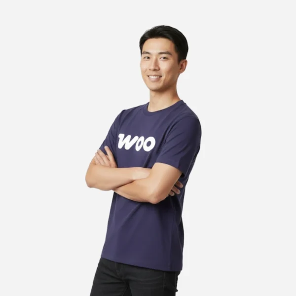 t shirt casual woo logo front free style