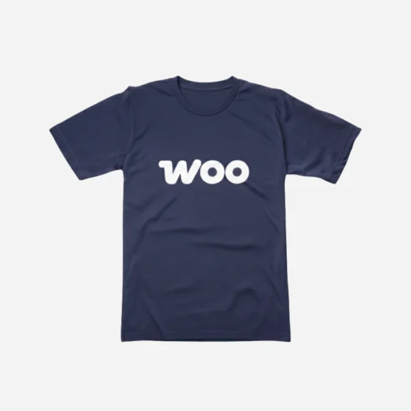 t shirt casual woo logo open