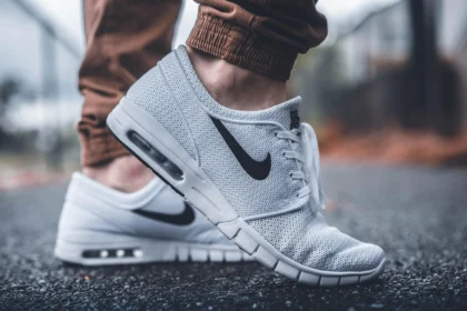 white breathable running sneakers street style
